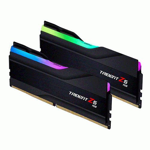 رم دسکتاپ جی اسکیل Trident Z5 RGB BLACK ظرفیت 32 گیگابایت و فرکانس 6600 مگاهرتز G.SKILL Trident Z5 RGB BLACK 32GB 6600MHZ CL34 DDR5 Dual Channel Desktop RAM