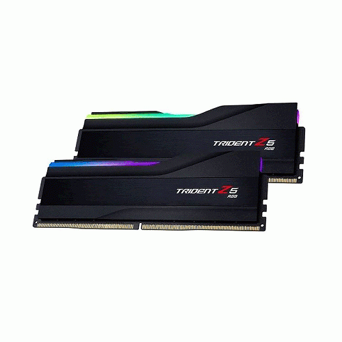 رم دسکتاپ جی اسکیل مدل Trident Z5 RGB BLACK ظرفیت 32 گیگابایت و فرکانس 6600 مگاهرتز g.skill Trident Z5 RGB BLACK 32GB 6600MHZ CL34 DDR5 Dual Channel Desktop RAM