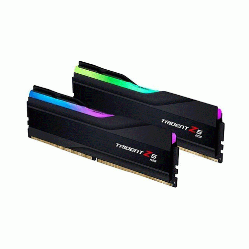 رم دسکتاپ جی اسکیل مدل Trident Z5 RGB BLACK ظرفیت 32 گیگابایت و فرکانس 6600 مگاهرتز g.skill Trident Z5 RGB BLACK 32GB 6600MHZ CL34 DDR5 Dual Channel Desktop RAM