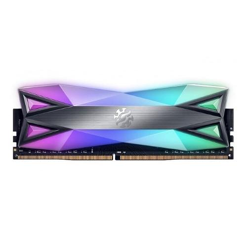 رم کامپیوتر RAM ای دیتا تک کاناله مدل SPECTRIX D60G DDR4 RGB CL17 با حافظه 8 گیگابایت و فرکانس 3600 مگاهرتز Adata SPECTRIX D60G RGB 8GB DDR4 3600MHz CL17 Single Channel Desktop RAM