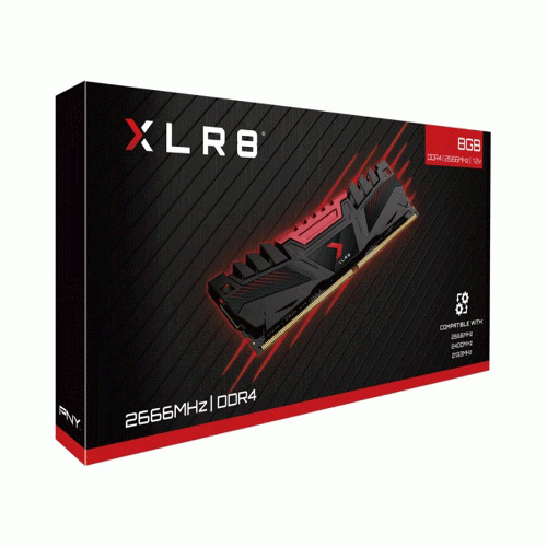 رم پیانوای DDR4 XLR8 با سرعت 3200 مگاهرتز و ظرفیت 16 گیگابایت PNY XLR8 16GB DDR4 3200MHz single Channel Desktop RAM