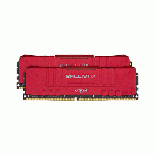 رم دسکتاپ DDR4 دو کاناله 3200 مگاهرتز CL16 کروشیال Ballistix ظرفیت 16 گیگابایت Crucial BALLISTIX DDR4 3200MHz CL16 Dual Channel Desktop RAM - 16GB
