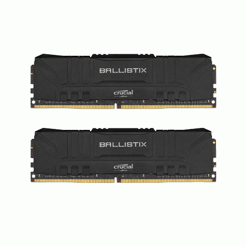 رم دسکتاپ DDR4 دو کاناله 3200 مگاهرتز CL16 کروشیال Ballistix ظرفیت 16 گیگابایت Crucial BALLISTIX DDR4 3200MHz CL16 Dual Channel Desktop RAM - 16GB