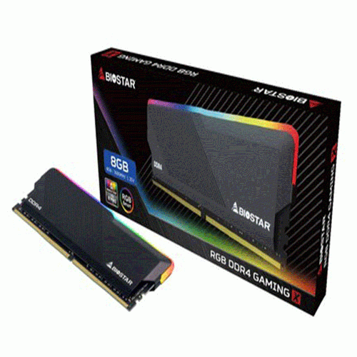 رم دسکتاپ بایوستارDDR4 3600 مگاهرتز مدل گیمینگ ایکس ظرفیت 8 گیگابایت BIOSTAR RGB DDR4 GAMING X 8GB 3600MHz