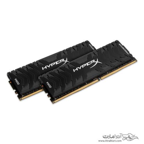 رم دسکتاپ DDR4 دو کاناله 3200 مگاهرتز CL16 کینگستون مدل HyperX Predator ظرفیت 32 گیگابایت KingSton HyperX Predator DDR4 32GB 3200MHz CL16 Dual Channel Desktop RAM