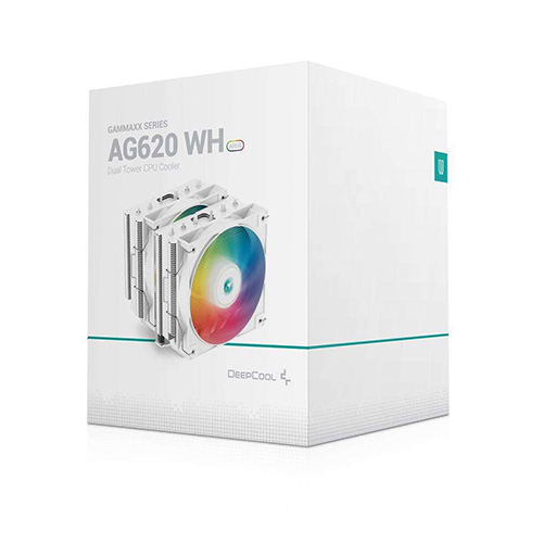 فن خنک کننده پردازنده دیپ کول AG620 WH ARGB Deepcool AG620 WH ARGB Dual Tower CPU Air Cooler