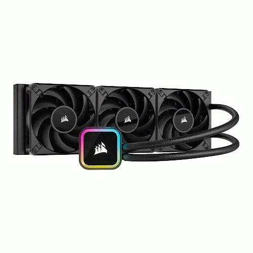 خنک کننده مایع پردازنده کورسیر iCUE H150i RGB ELITE Black Corsair iCUE H150i RGB ELITE Black Liquid CPU Cooler