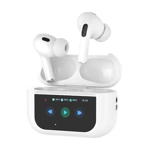 Porodo Blue Earbuds Pro2 Touch Display - ANC + ENC Bluetooth Earbuds