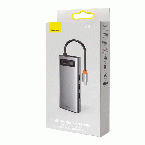 Baseus CAHUB-CU0G Metal Gleam 9 in 1 Type-C HUB