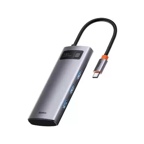 Baseus Metal Gleam 5 in 1 Multifunctional Type-C HUB CAHUB-CX0G