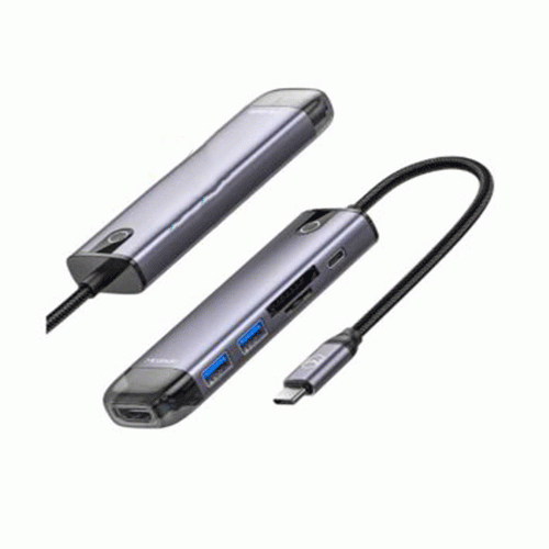 Mcdodo HU-7740 6-in-1 USB-C Type-C to USB3.0 HDMI USB-C TF SD Adapter Hub