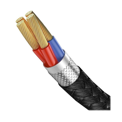 Baseus Iridescent CAT7C-C01 Type-A To Type-C 40W 2m T-Shape Fast Charging Data Cable Black