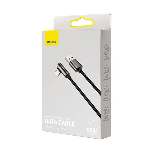 Baseus CATCS-B01 Type-A To Type-C 66W 1m Black Elbow Data Charge Cable