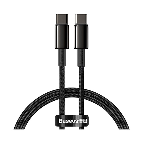 Baseus Tungsten Gold CATWJ-01 Type-C 100W 1m Data Fast Charging Cable Black