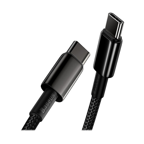 Baseus Tungsten Gold CATWJ-A01 Type-C 100W 2m Data Fast Charging Cable Black