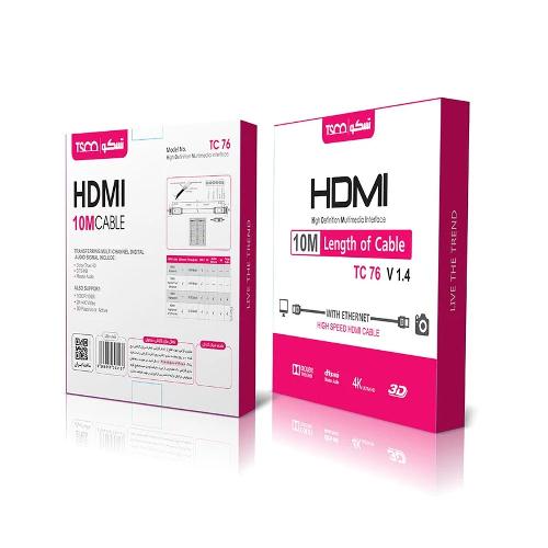 کابل HDMI تسکو مدل TC 76 به طول 10 متر TSCO TC 76 HDMI Cable 10m