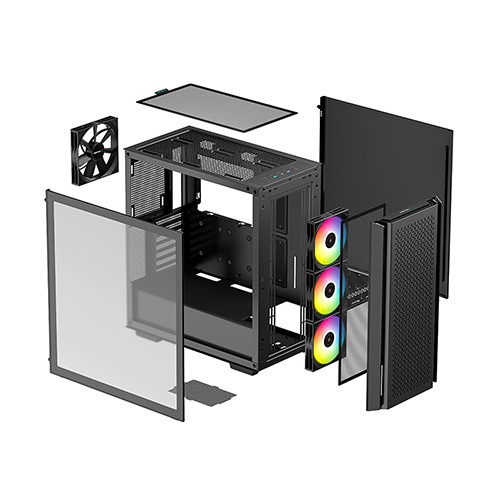 کیس کامپیوتر دیپ کول CG560 مشکی DEEPCOOL CG560 Black Mid-Tower Case