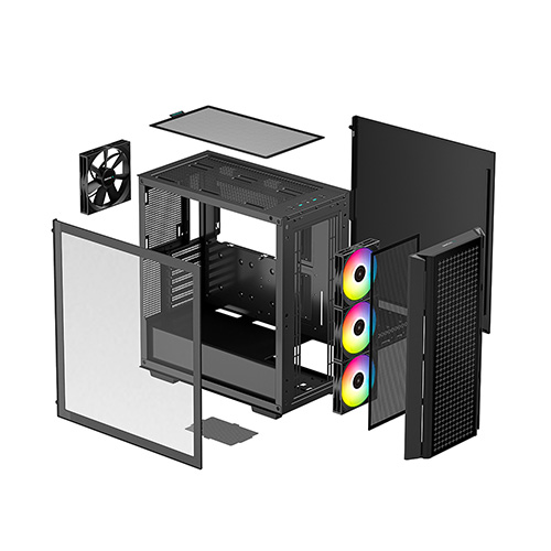 کیس کامپیوتر دیپ کول CG540 مشکی DEEPCOOL CG540 Black Mid-Tower Case