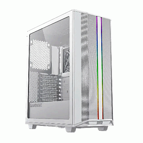 GameMax Precision White Gaming Computer Case