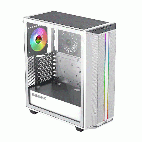 GameMax Precision White Gaming Computer Case