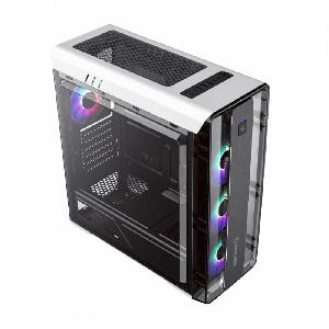 کیس کامپیوتر گیم مکس مدل Moon Light FRGB White GameMax Moon Light FRGB White Gaming Computer Case