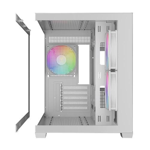 کیس کامپیوتر گیمدیاس مدلAURA GC10M WH ARGB Gamdias AURA GC10M WH ARGB MICRO TOWER