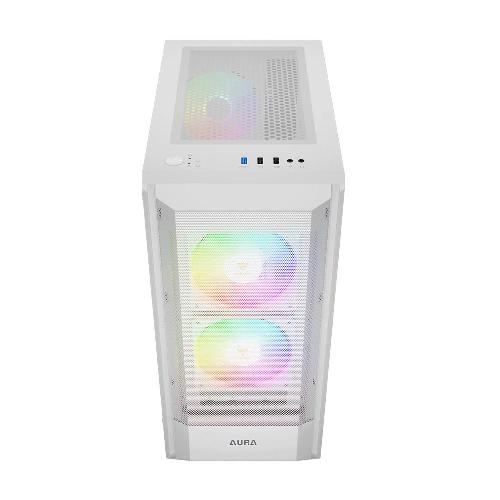 کیس کامپیوتر گیمدیاس مدل AURA GC6 WH Gamdias AURA GC6 WH Mid Tower Case