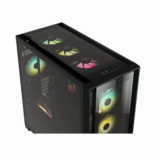 کیس کورسیر iCUE 5000X RGB Black corsair iCUE 5000X RGB Black Tempered Glass Mid Tower Case