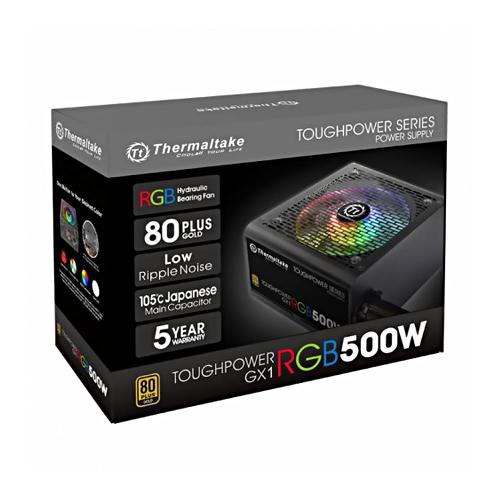 منبع تغذیه کامپیوتر ترمالتک Thermaltake Tough Power GX1 RGB 500W Gold Thermaltake Tough Power GX1 RGB 500W Gold
