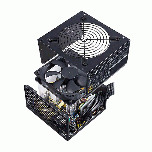 منبع تغذیه کامپیوتر کولر مستر مدل MWE Bronze 600 - V2 Cooler Master MWE Bronze 600 - V2 Computer Power Supply