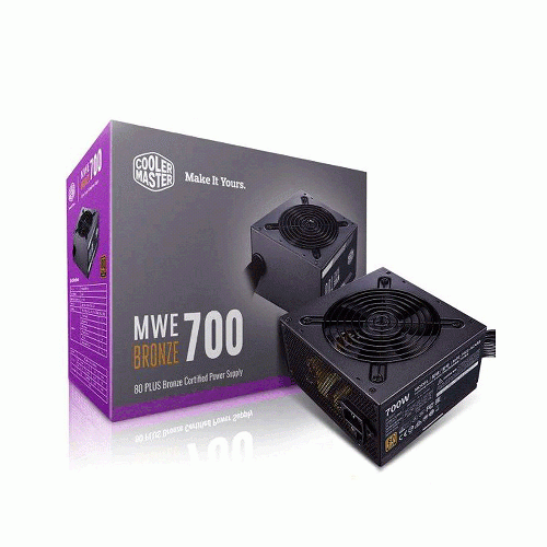 منبع تغذیه کامپیوتر کولر مستر مدل MWE Bronze 700 - V2 Cooler Master MWE Bronze 700 - V2 Computer Power Supply