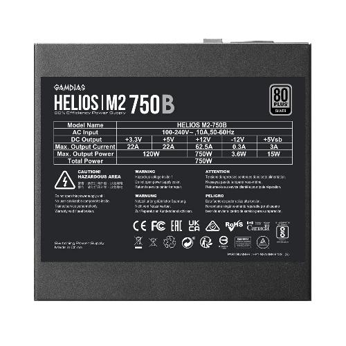 Gamdias HELIOS M2-750B Computer Power Supply