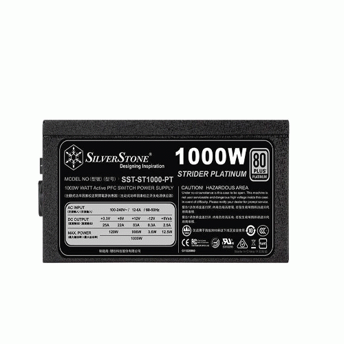 منبع تغذیه کامپیوتر سیلوراستون Strider Platinum SST-ST1000-PT SilverStone Strider Platinum SST-ST1000-PT 1000W Power Supply