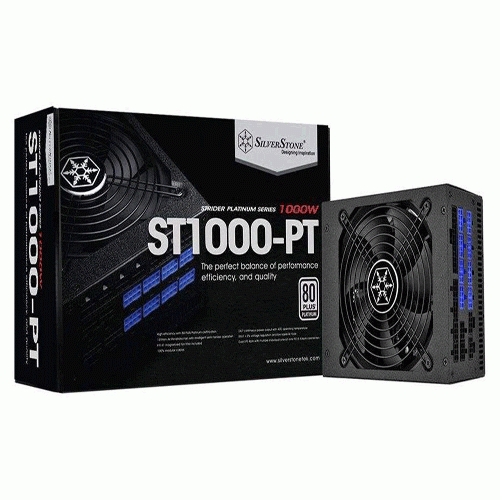منبع تغذیه کامپیوتر سیلوراستون Strider Platinum SST-ST1000-PT SilverStone Strider Platinum SST-ST1000-PT 1000W Power Supply