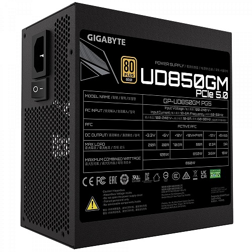 منبع تغذیه گیگابایت مدل UD850GM PG5 Gold Gigabyte UD850GM PG5 Gold Power