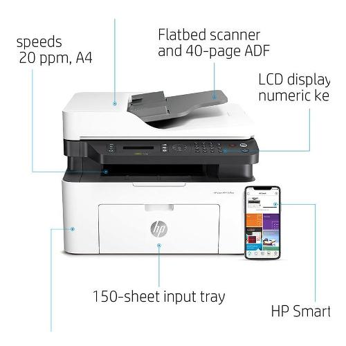 HP LaserJet MFP 137fnw Printer