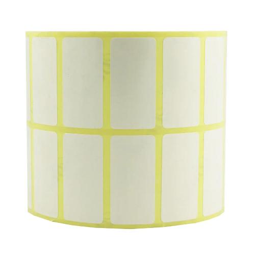 Double-row white PVC label, size 51x34 mm