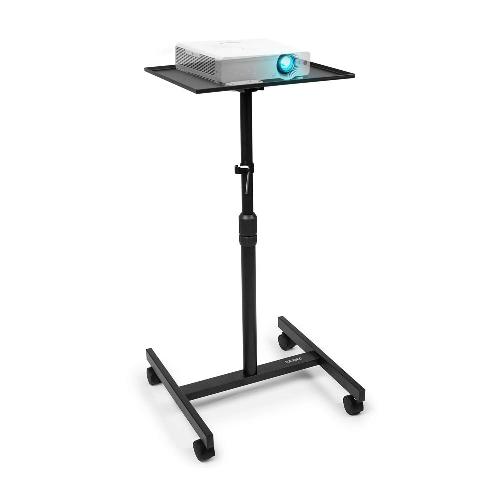 Portable video projector stand, single-tier, wheeled model