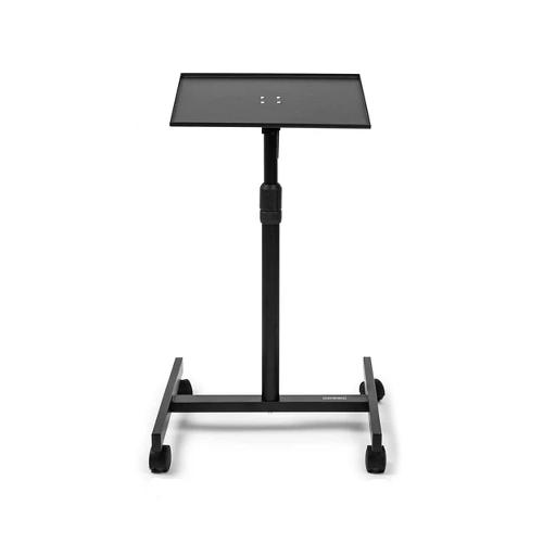 Portable video projector stand, single-tier, wheeled model
