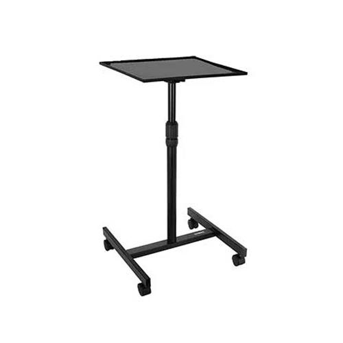 Portable video projector stand, single-tier, wheeled model