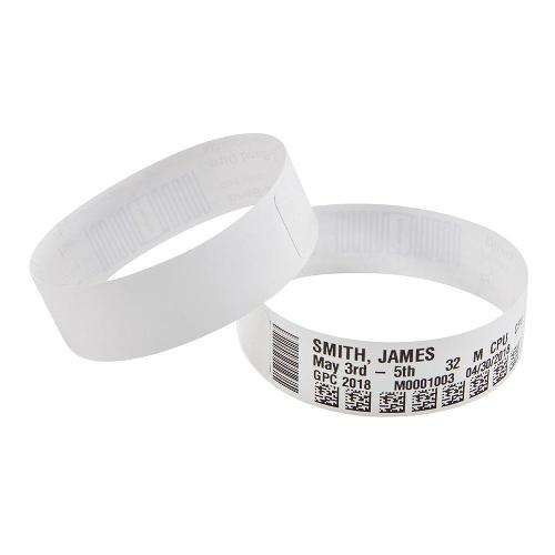 Zebra Z-Band UltraSoft Wristband-White