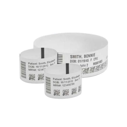 Zebra Z-Band UltraSoft Wristband-White