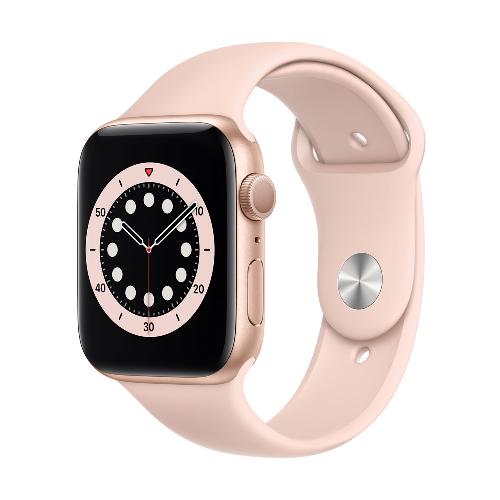 Apple Watch Series 6 44mm Gold Aluminum Case with Pink Sand Sport Band