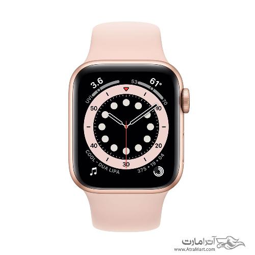 Apple Watch Series 6 44mm Gold Aluminum Case with Pink Sand Sport Band
