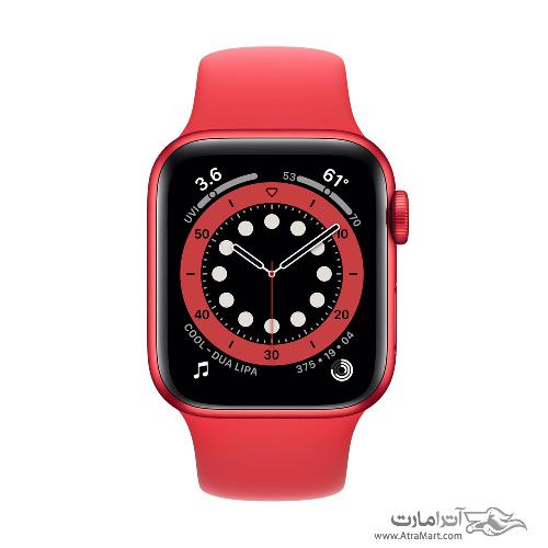 ساعت هوشمند اپل واچ سری 6 مدل 44mm RED Aluminum Case با بند قرمز اسپورتی Apple Watch Series 6 44mm RED Aluminum Case with Sport Band