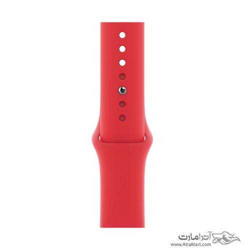ساعت هوشمند اپل واچ سری 6 مدل 44mm RED Aluminum Case با بند قرمز اسپورتی Apple Watch Series 6 44mm RED Aluminum Case with Sport Band