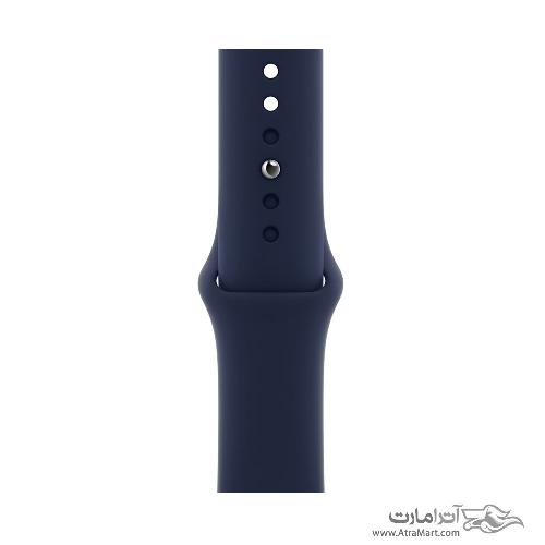 ساعت هوشمند اپل واچ سری 6 مدل 44mm Blue Aluminum Case با بند سرمه ای اسپورتی Apple Watch Series 6 44mm Blue Aluminum Case with Deep Navy Sport Band