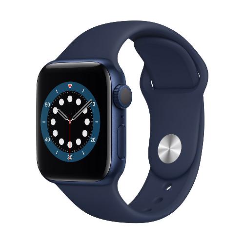 ساعت هوشمند اپل واچ سری 6 مدل 40mm Blue Aluminum Case با بند سرمه ای اسپورتی Apple Watch Series 6 40mm Blue Aluminum Case with Deep Navy Sport Band