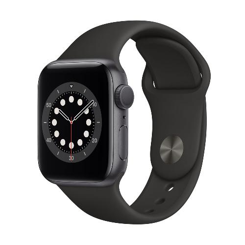 Apple Watch Series 6 40mm Space Gray Aluminum Case with Black Sport Band