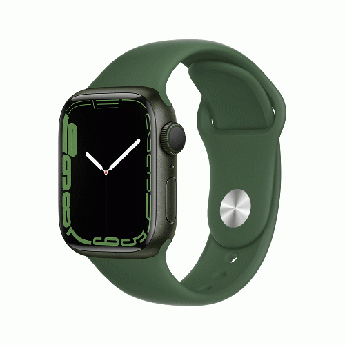 ساعت هوشمند اپل سری 7 آلومینیوم سبز با بند اسپرت سیلیکون سبز 41 میلی متری Apple Watch Series 7 GPS 41mm Green Aluminum Case with Sport Band